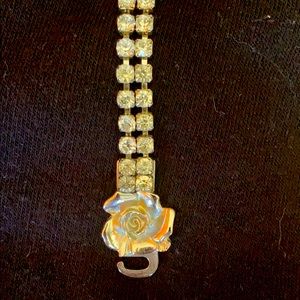 Silver and diamond rhinestone straps